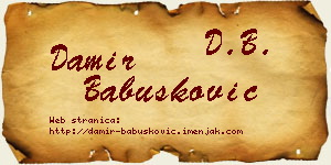 Damir Babušković vizit kartica